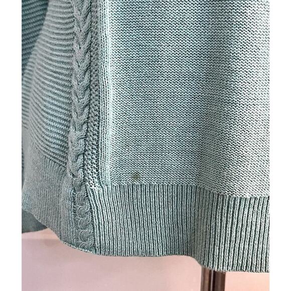 ZOZO Womens Cable Knit Pullover LS Sweater Modal Blend S Cottage Y2k Blue - Picture 6 of 8